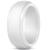 8mm Matte Brushed Step Edge Silicone Wedding Band Ring