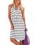 Jouica Women's Casual Summer Tank Sleeveless Knee Length Pleated Sun Dresses with Pockets
