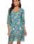 Halife Women's Vintage Ethnic Style Printed Tassel Tie Neck Loose Fit Bohemian Tunic Dress