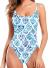 RAISEVERN Women's One Piece Funny Swimsuits Adjustable 3D Print Bathing Suit Graphic Swimwear