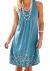 Camisunny Women Casual Loose Tank Dresses Sleeveless Beach Vacation Dress Swing Pleated U Neck Fashion Soft
