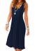 Camisunny Women Casual Loose Tank Dresses Sleeveless Beach Vacation Dress Swing Pleated U Neck Fashion Soft