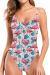 RAISEVERN Women's One Piece Funny Swimsuits Adjustable 3D Print Bathing Suit Graphic Swimwear