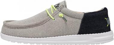 Hey Dude Men's Wally Funk Blue Grey Size 15 | Men’s Shoes | Men's Lace Up Loafers | Comfortable & Light-Weight