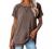 Aokosor Womens Summer Tops Lightweight Short Sleeve Tshirts Crewneck Split Side