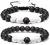 Lava Rock Bracelet - 8mm Stone Tiger Eye Bracelet Lava Rock Bracelet , Stress Relief Yoga Beads Adjustable Bracelet Anxiety Aromatherapy Essential Oil Diffuser Healing Lava Bracelet for Men Women