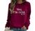 Womens Tops Long Sleeve Crewneck Inspirational Letter Print Tshirt Pullover Cute Graphic Tee Shirt Holiday Sweatshirts
