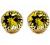 JewelryGift Choose Your Natural Gemstone Round Shape Stud Earrings 18K Gold Plated Fashion Jewelery Earrings for Womens And Girls