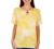 Coral Bay Petite Tropical Keyhole Ring Short Sleeve Top
