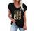 Womens Tops V Neck Summer Petal Sleeve Dandelion Printed Casual Tshirts Floral Fashion Loose Graphic Tee Tops Blouses