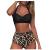 Bikini Sets for Women Two Piece Retro Swimsuit Retro Halter Ruched High Waist Swimwear with Bottom Modest Bathing Suit