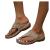 haoricu Sandal Shoes, Women Premium Orthopedic Open Toe Sandals Vintage Anti-Slip Breathable for Summer