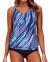Yonique Womens Blouson Tankini Swimsuits Ladies Tribal Bathing Suits 2 Piece Athletic Swimwear