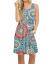 AUSELILY Women's Sleeveless Pleated Tank Empire Waist Casual Dress with Pockets Knee Length