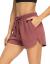 THANTH Womens 3" Yoga Shorts Elastic Waist Comfy Cotton Lounge Pajamas Workout Running Terry Jersey Shorts with Pockets