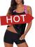 Aleumdr Womens Blouson Striped Printed Strappy T-Back Push up Tankini Top with Shorts