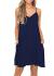 BEUFRI Women's Summer Spaghetti Strap Casual Swing Tank Beach Cover Up Dress with Pockets