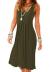 Camisunny Women Casual Loose Tank Dresses Sleeveless Beach Vacation Dress Swing Pleated U Neck Fashion Soft