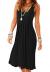 Camisunny Women Casual Loose Tank Dresses Sleeveless Beach Vacation Dress Swing Pleated U Neck Fashion Soft