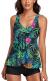 Modest Tankini Swimsuits for Women Two Piece Bathing Suits Floral Print Tank Top with Boyshorts Tummy Control Swimming Suits