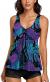 Modest Tankini Swimsuits for Women Two Piece Bathing Suits Floral Print Tank Top with Boyshorts Tummy Control Swimming Suits