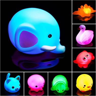 Bath Toys for Toddlers Baby 8 Pack Light Up Toys - Bathtub Toy Flashing Colourful LED Light Shower Bathtime for Kids Infants Toddler Child Preschool Bathtub Bathroom Shower Games Swimming Pool Party