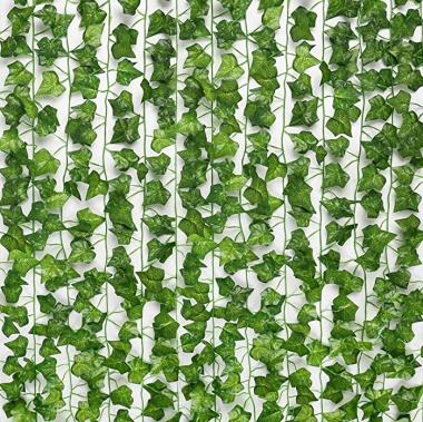 JPSOR 24pcs Fake Vines Fake Ivy Leaves Artificial Ivy, Ivy Garland Greenery Vines for Bedroom Decor Aesthetic Silk Ivy Vines for Room Wall Decor