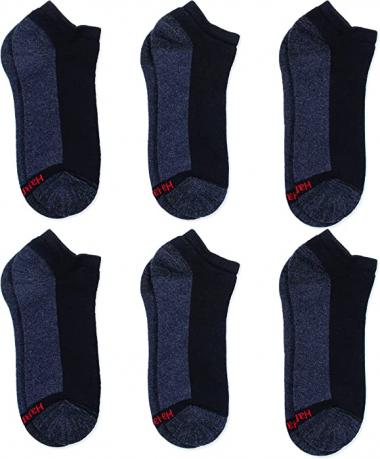 Hanes mens Socks, 6-pair Pack B T Max Cushion Low Cut, Black/Grey Foot Bottom, 12 14 US