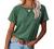 Women Tops Short Sleeve Color Block T-Shirts Tees Raglan Casual Loose Fit Tunic Tops