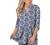 Othyroce Womens Floral Printed Tunic Tops 3/4 Roll Sleeve V Neck Blouses Long Sleeve Shirts for Women