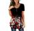 BeadChica Women's Tunic Tops For Leggings Short Sleeve Shirts Botton Up Casual Ruched Blouses Clothes