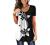 BeadChica Women's Tunic Tops For Leggings Short Sleeve Shirts Botton Up Casual Ruched Blouses Clothes