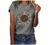 Women Sunflower Graphic Tee Tops Summer Cute T-Shirt Plus Size Loose Short Sleeve Crewneck Casual Tshirts Blouse S-5XL