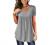 BeadChica Women's Tunic Tops For Leggings Short Sleeve Shirts Botton Up Casual Ruched Blouses Clothes
