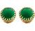 JewelryGift Choose Your Natural Gemstone Round Shape Stud Earrings 18K Gold Plated Fashion Jewelery Earrings for Womens And Girls