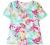 Coral Bay Plus Tropical Keyhole Short Sleeve Top