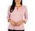 Notations Womens Solid Crystal 3/4 Sleeve Top