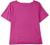 Coral Bay Petite Solid Scalloped Boat Neck Short Sleeve Top