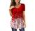 BeadChica Women's Tunic Tops For Leggings Short Sleeve Shirts Botton Up Casual Ruched Blouses Clothes