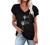 Womens Tops V Neck Summer Petal Sleeve Dandelion Printed Casual Tshirts Floral Fashion Loose Graphic Tee Tops Blouses