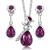 CDE Jewelry Sets for Women Rose Gold Jewelry Embellished with Crystal from Austria Christmas Mothers Day Valentine's Day Jewelry Gifts Necklace and Earrings Set for Mom Wife