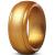 8mm Matte Brushed Step Edge Silicone Wedding Band Ring