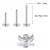 ShineYingTi 16g ASTM F136 Labret Titanium Internally Threaded Earring Helix Tragus Cartilage Ear Piercing Body Jewelery