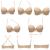 Plusexy Women’s Push Up Strapless Bra Thick Padded Underwire Convertible Multiway Bras