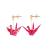 Stud Earrings Origami Paper Crane Ougi Syuriken | Made in Japan, Hypoallergenic dangle earrings, Surgical Stainless Steel / for Women Girl