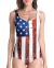 color cosplayer American Flag One Piece Print Swimsuits for Women Sexy Tummy Control High Waisted Swimwear Bathing Suit