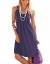 Jouica Women's Casual Summer Tank Sleeveless Knee Length Pleated Sun Dresses with Pockets
