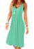 Camisunny Women Casual Loose Tank Dresses Sleeveless Beach Vacation Dress Swing Pleated U Neck Fashion Soft