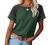 Women Tops Short Sleeve Color Block T-Shirts Tees Raglan Casual Loose Fit Tunic Tops