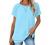 Aokosor Womens Summer Tops Lightweight Short Sleeve Tshirts Crewneck Split Side